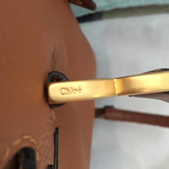 Chloe Tan Leather Satchel with Tassel Detail - Picture 5 of 8